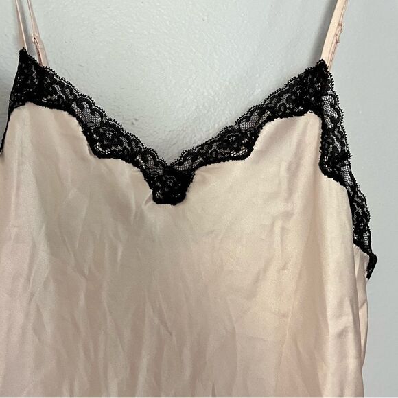 Victoria Secret Vintage Y2K‎ Baby Pink Lace Satin Slip Mini Dress - Medium - Picture 4 of 6
